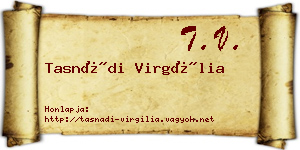 Tasnádi Virgília névjegykártya